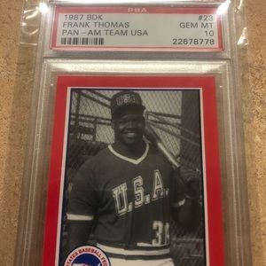 PSA 10 1987 Pan-Am Red Frank Thomas. Rare!